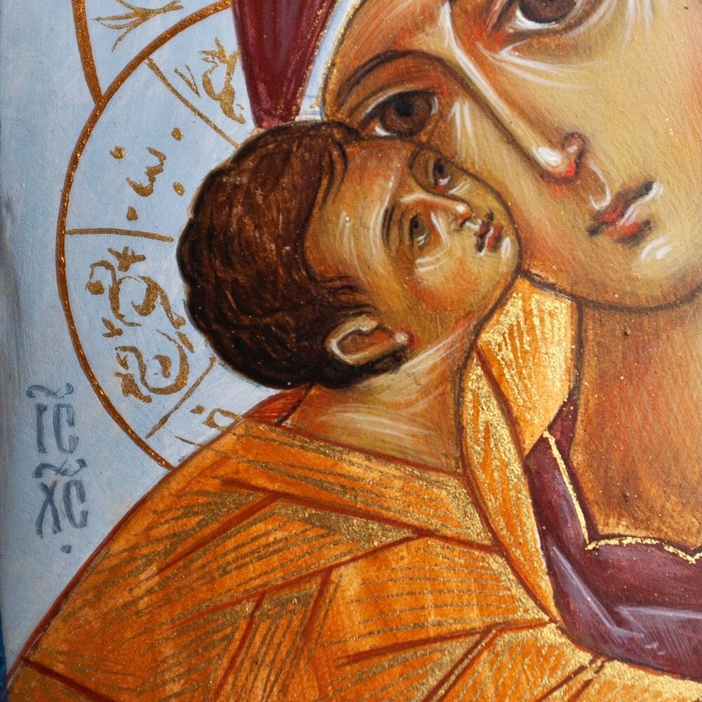 Virgen de la Ternura - Icono Pintado a Mano