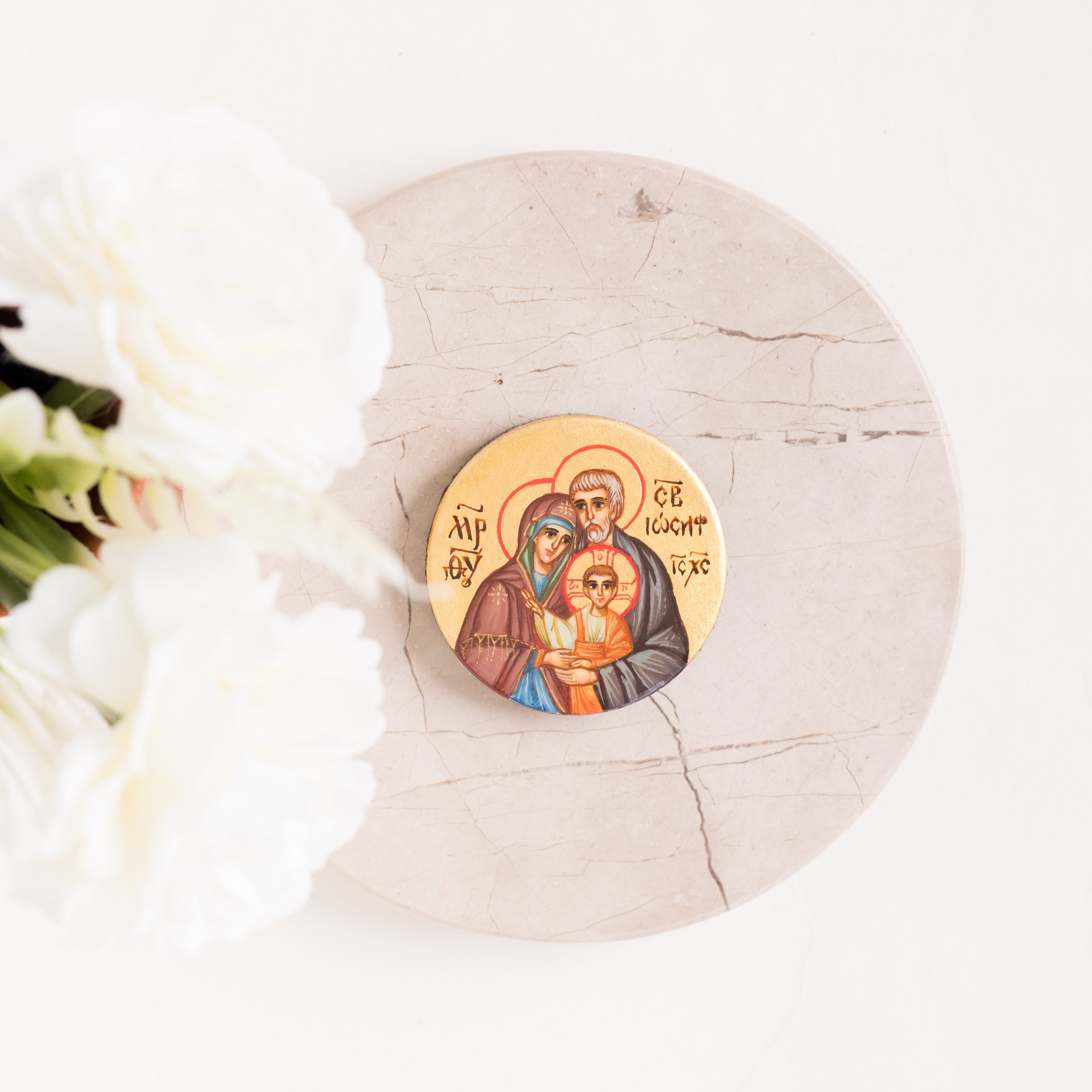 Sagrada Familia Mini - Icono Pintado a Mano