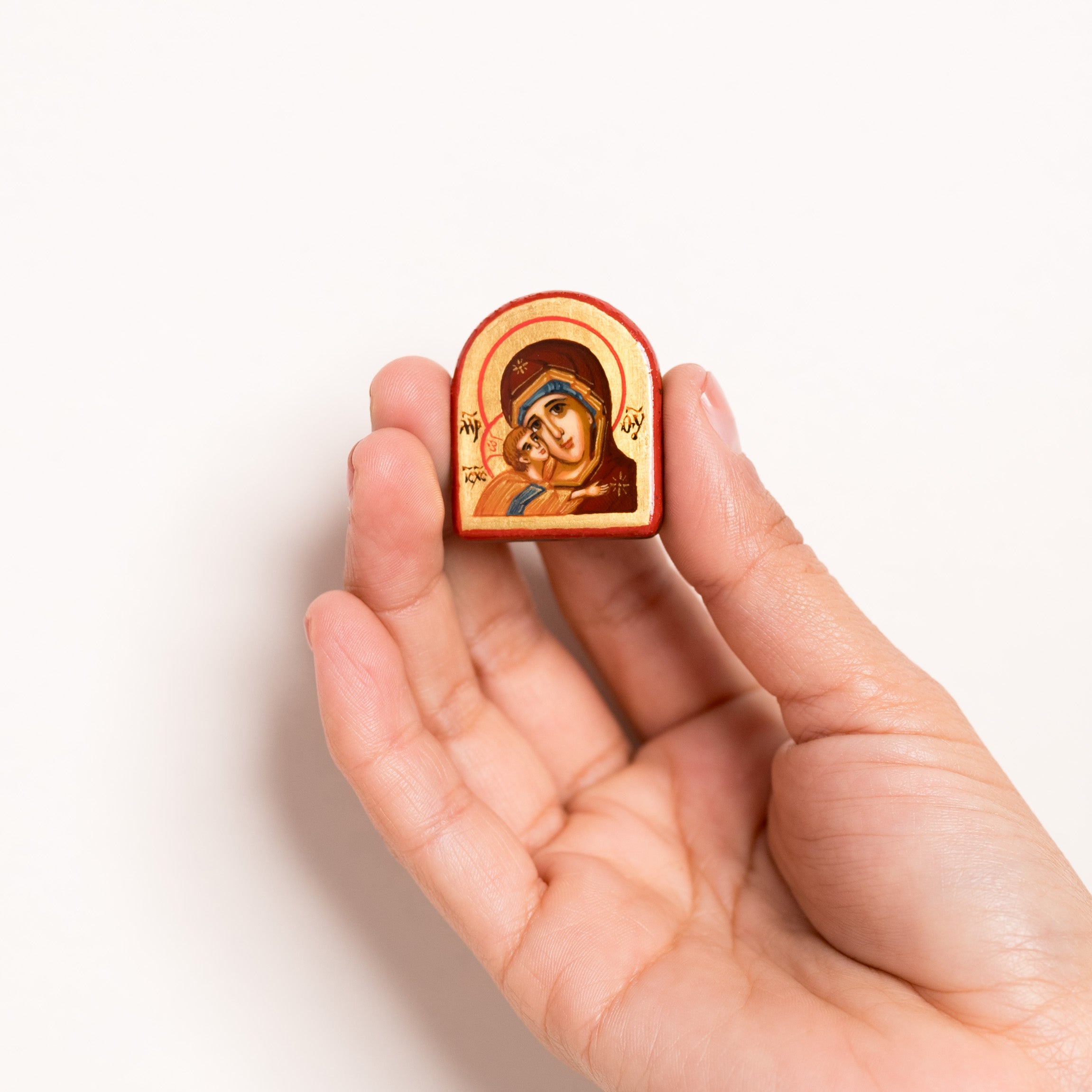 Virgen de la Ternura Mini - Icono Pintado a Mano