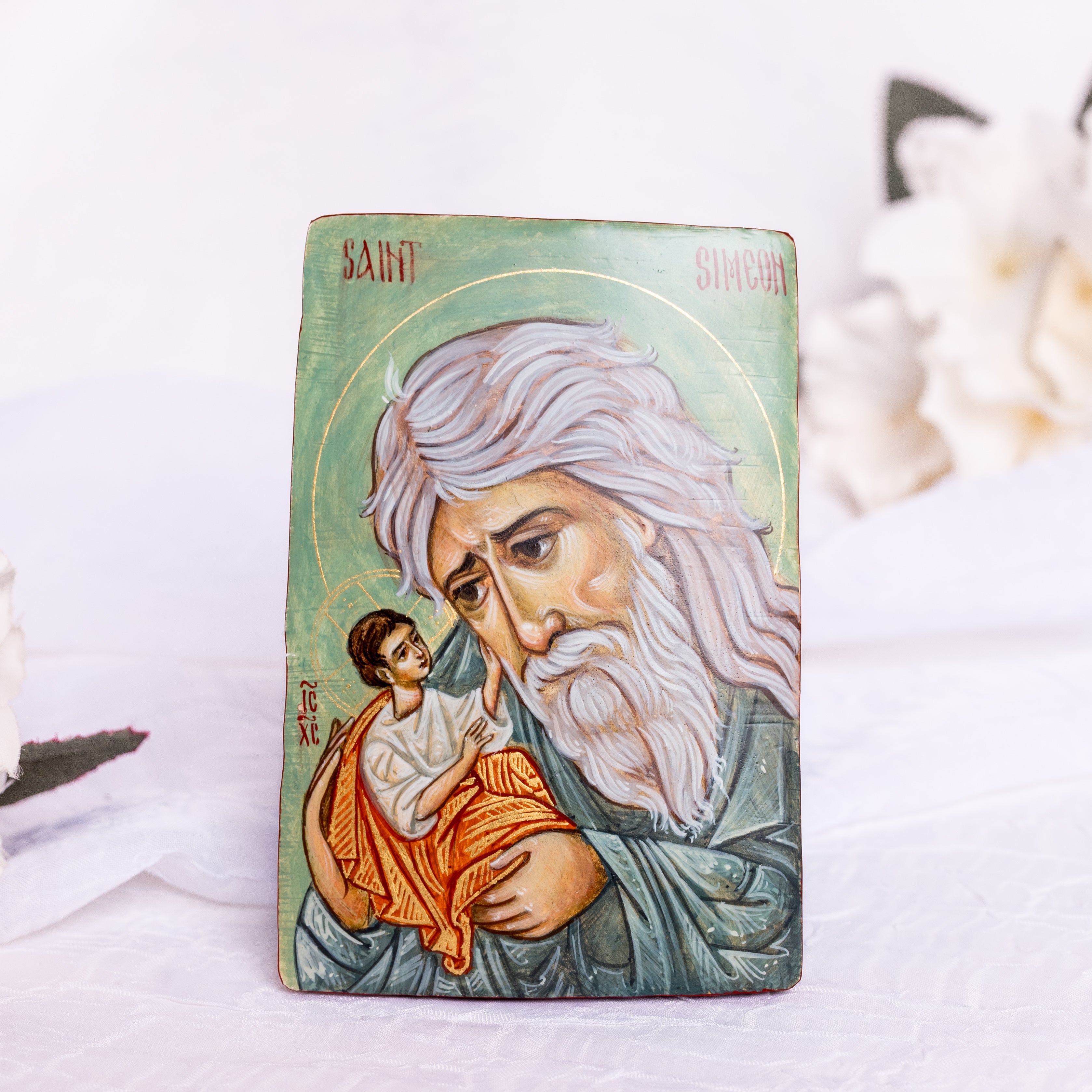 San Simeón- Icono Pintado a Mano