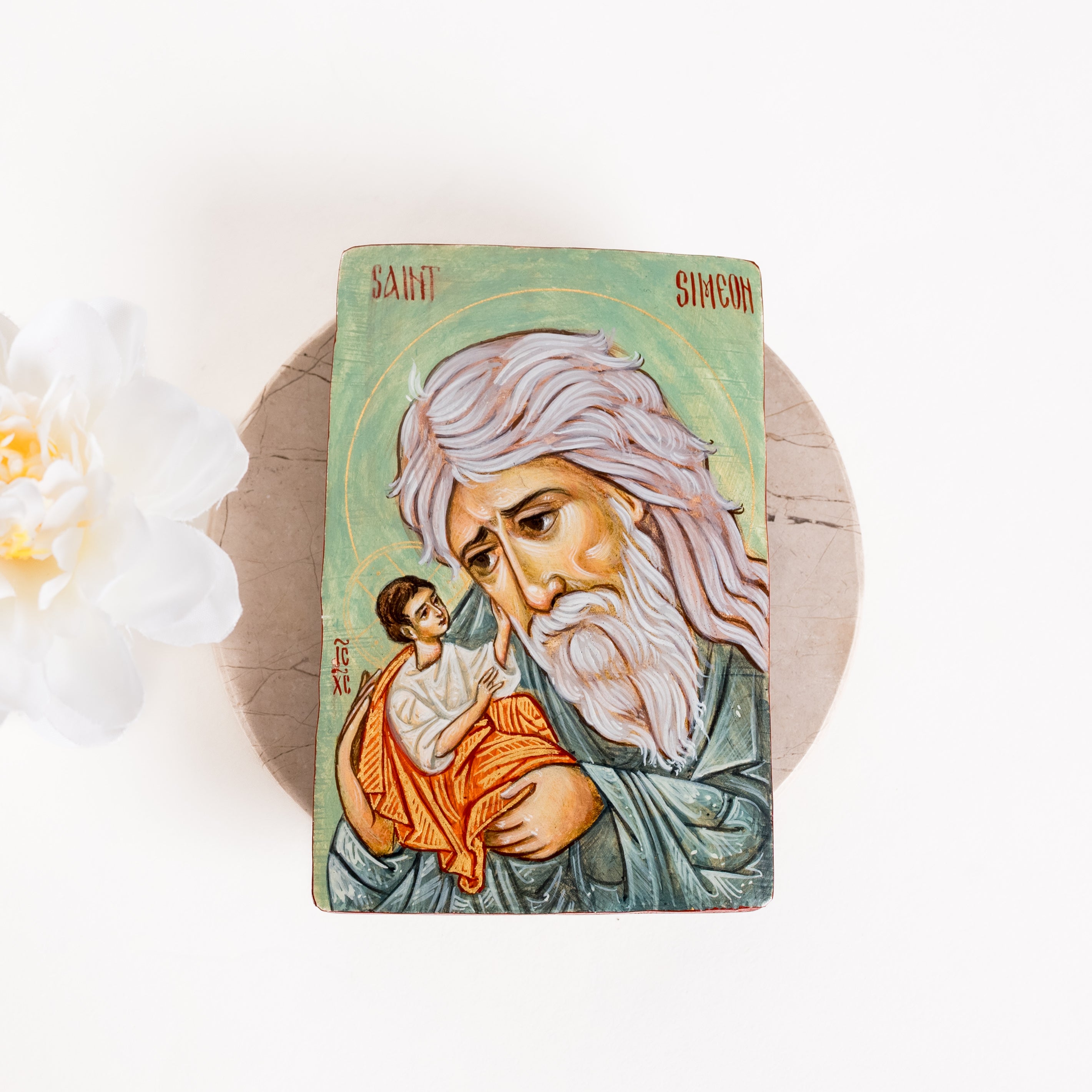 San Simeón- Icono Pintado a Mano