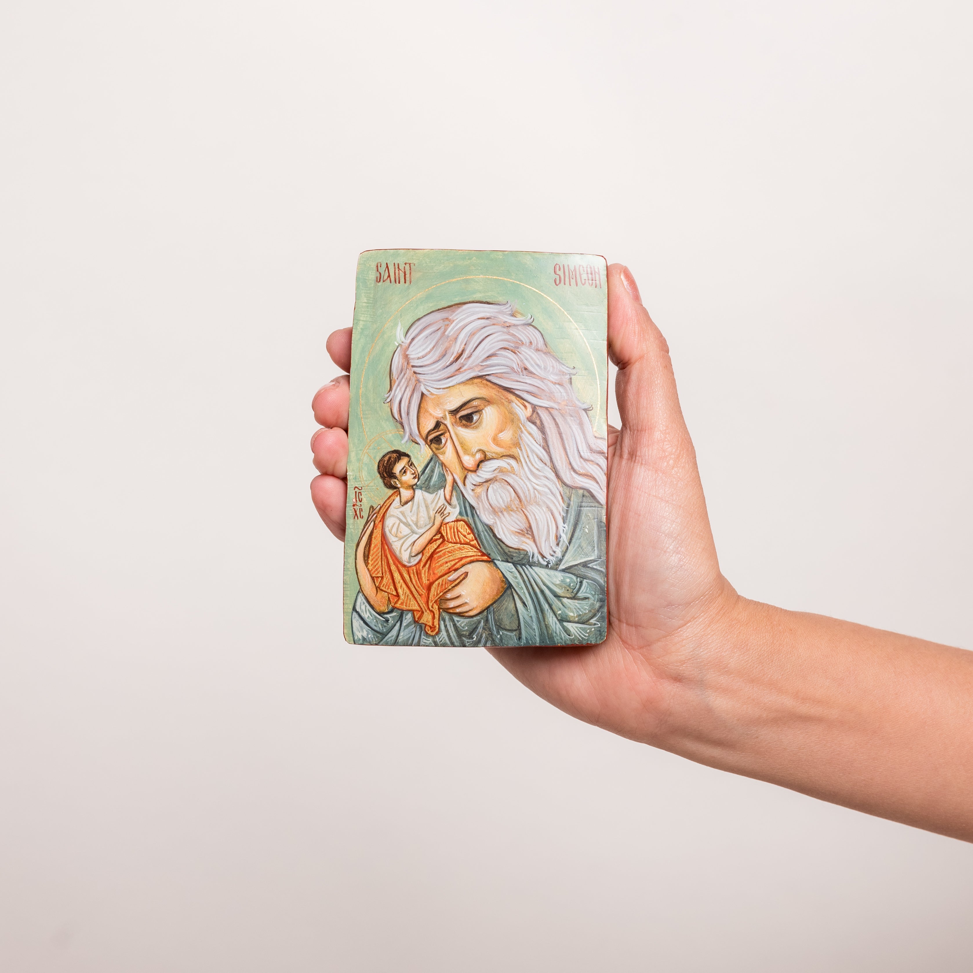 San Simeón- Icono Pintado a Mano