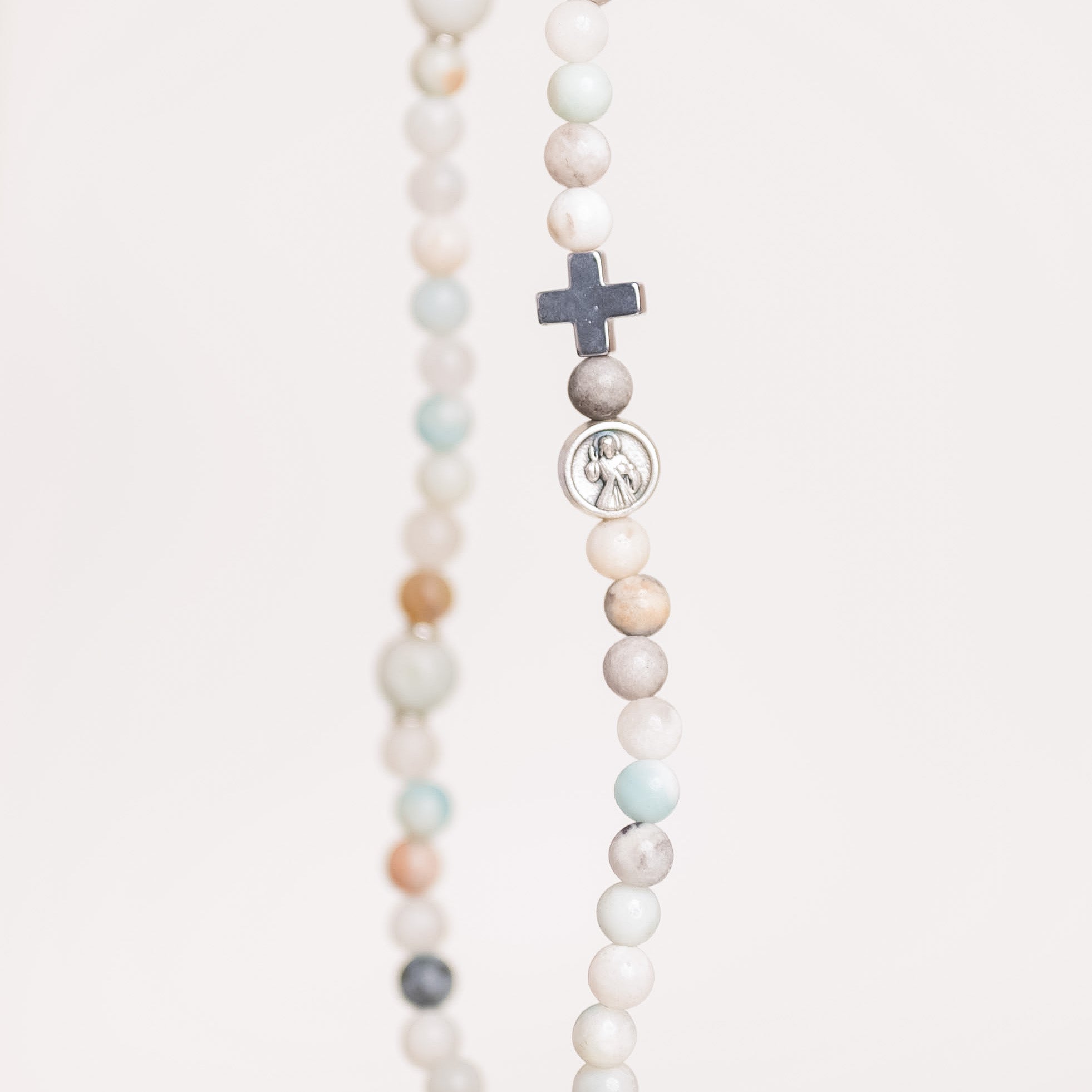Gospa Rosario Pulsera Aqua