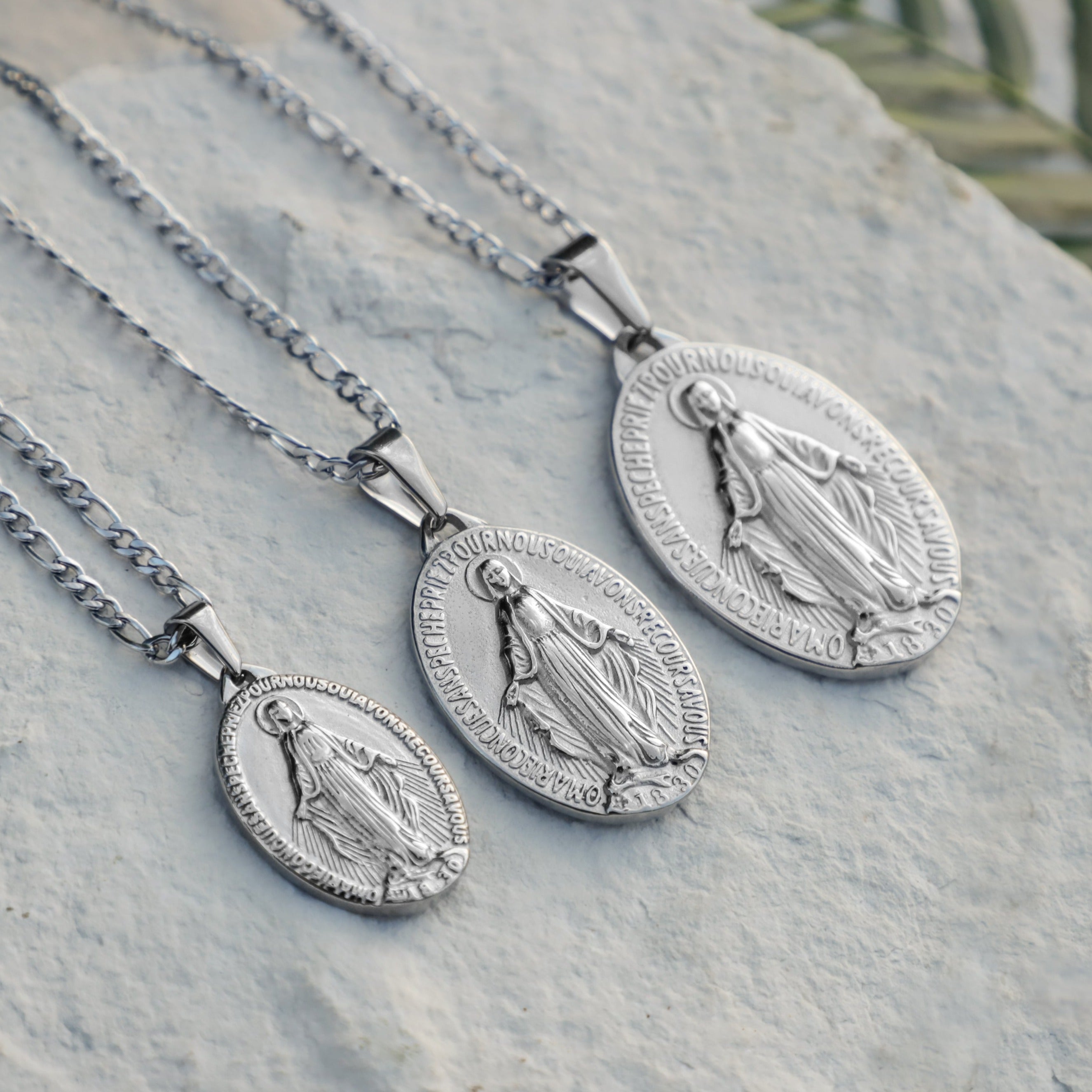10 Medallas Milagrosa Acero Inoxidable