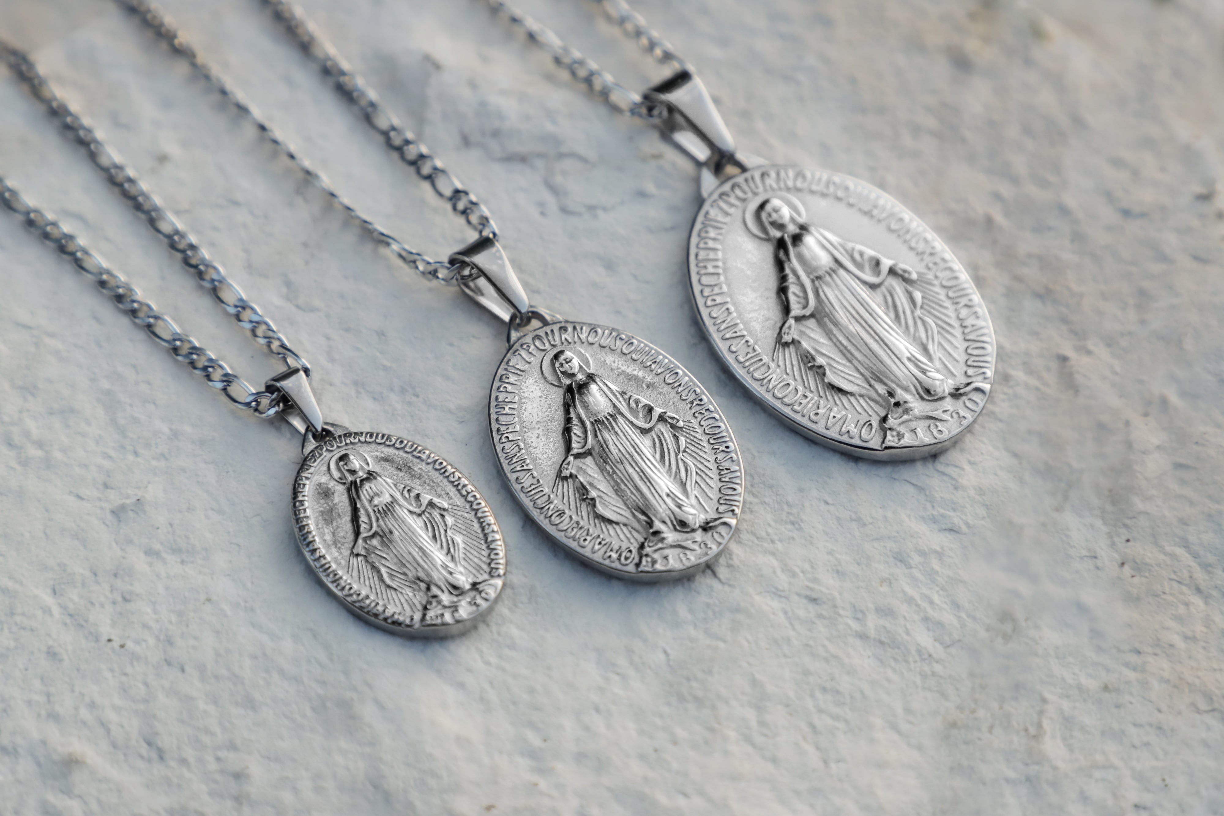 10 Medallas Milagrosa Acero Inoxidable