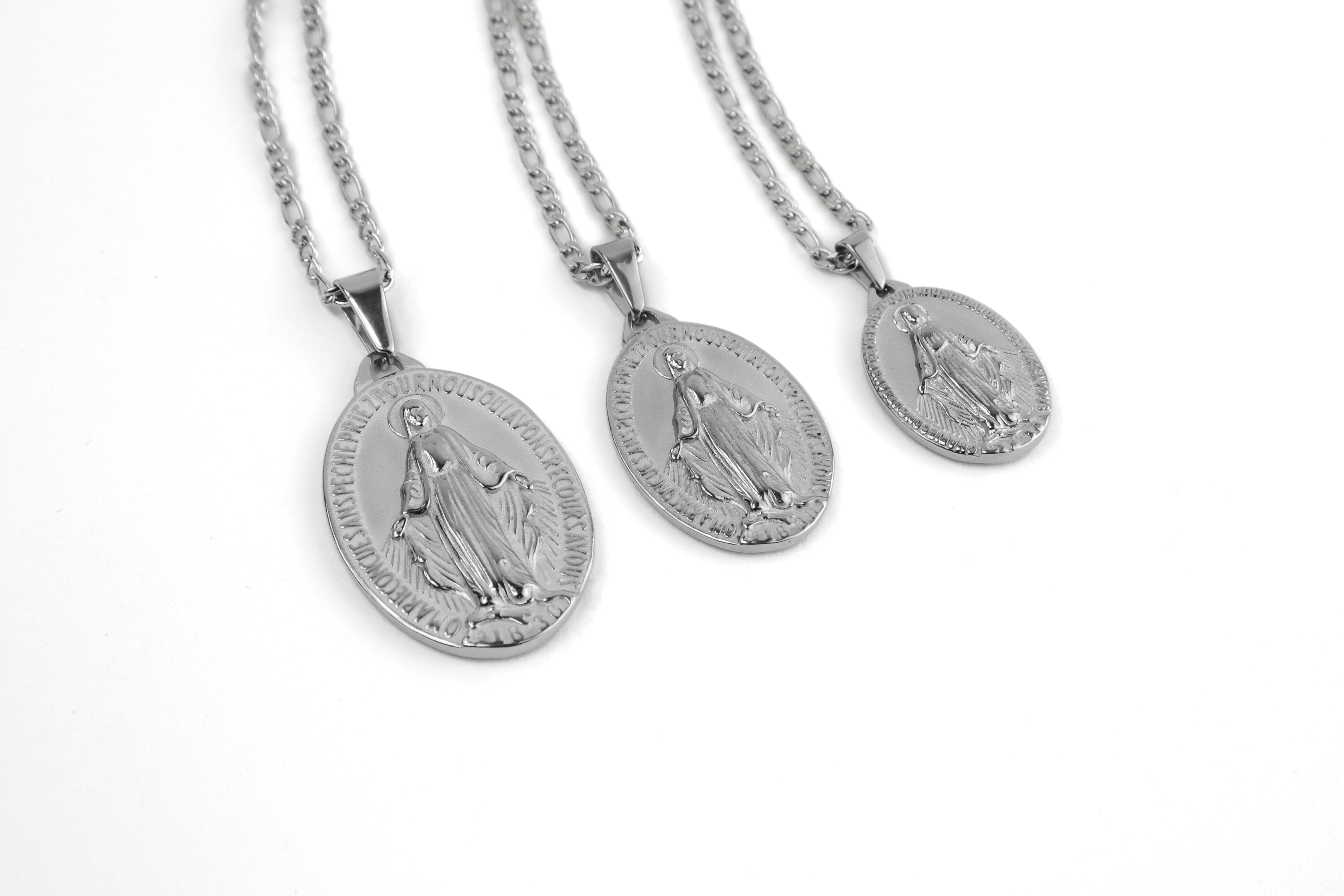 10 Medallas Milagrosa Acero Inoxidable